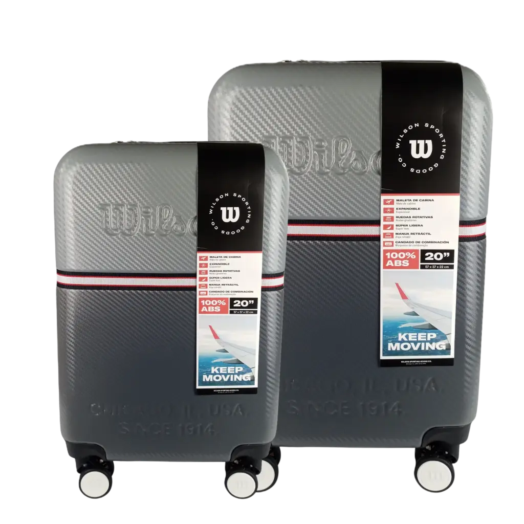 [65.1747G] Set de 2 Maletas de Viaje Wilson Aleppo Gris 20" y 24"