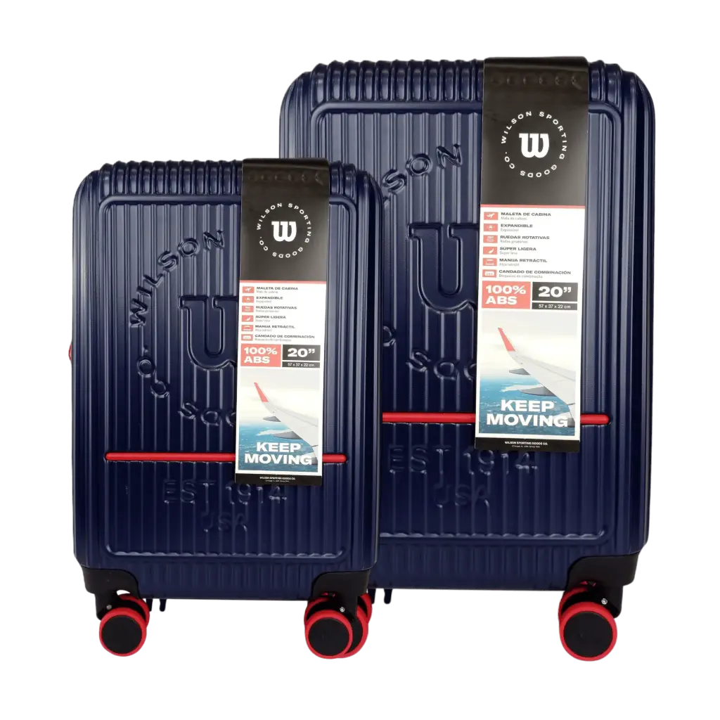 Set de 2 Maletas de Viaje Wilson Santander Azul Marino 20" y 24"