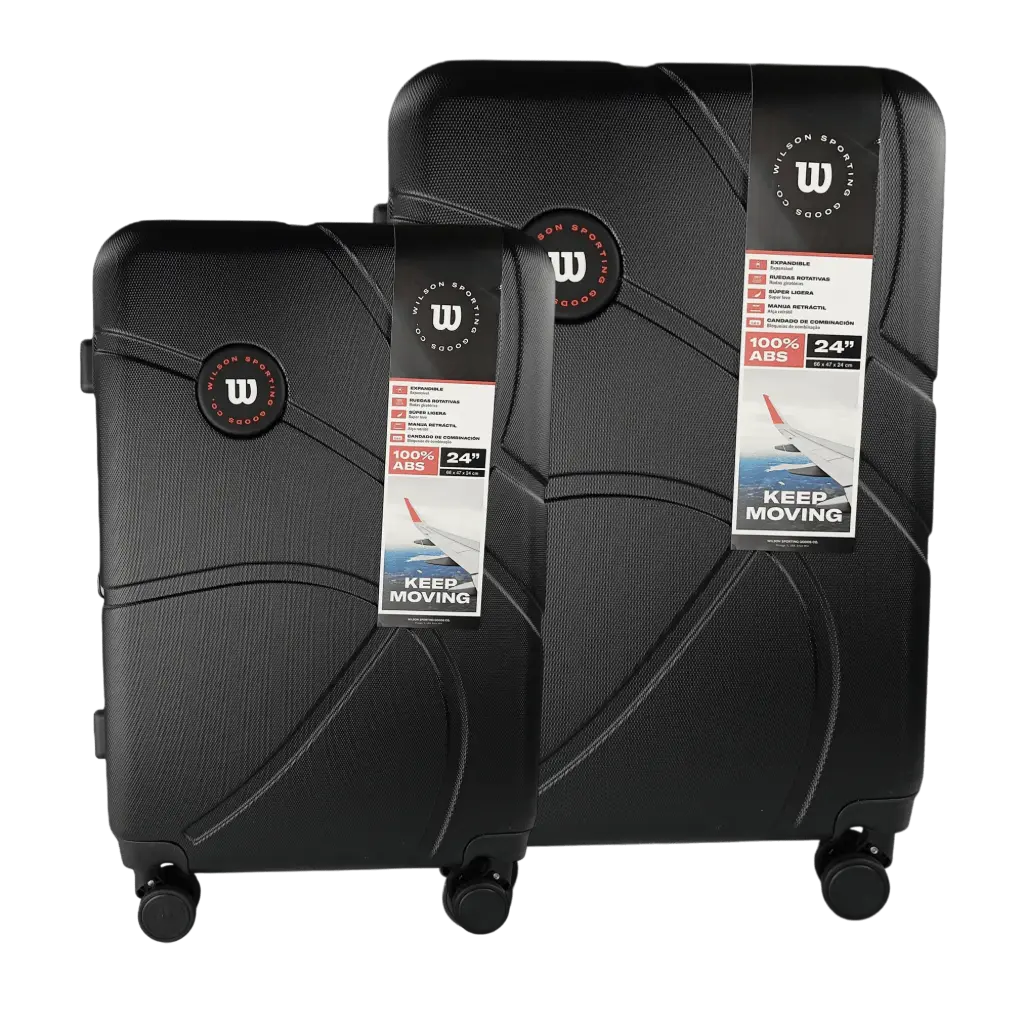 [65.1750N] Set de 2 Maletas de Viaje Wilson Oviedo Negro 20" y 24"