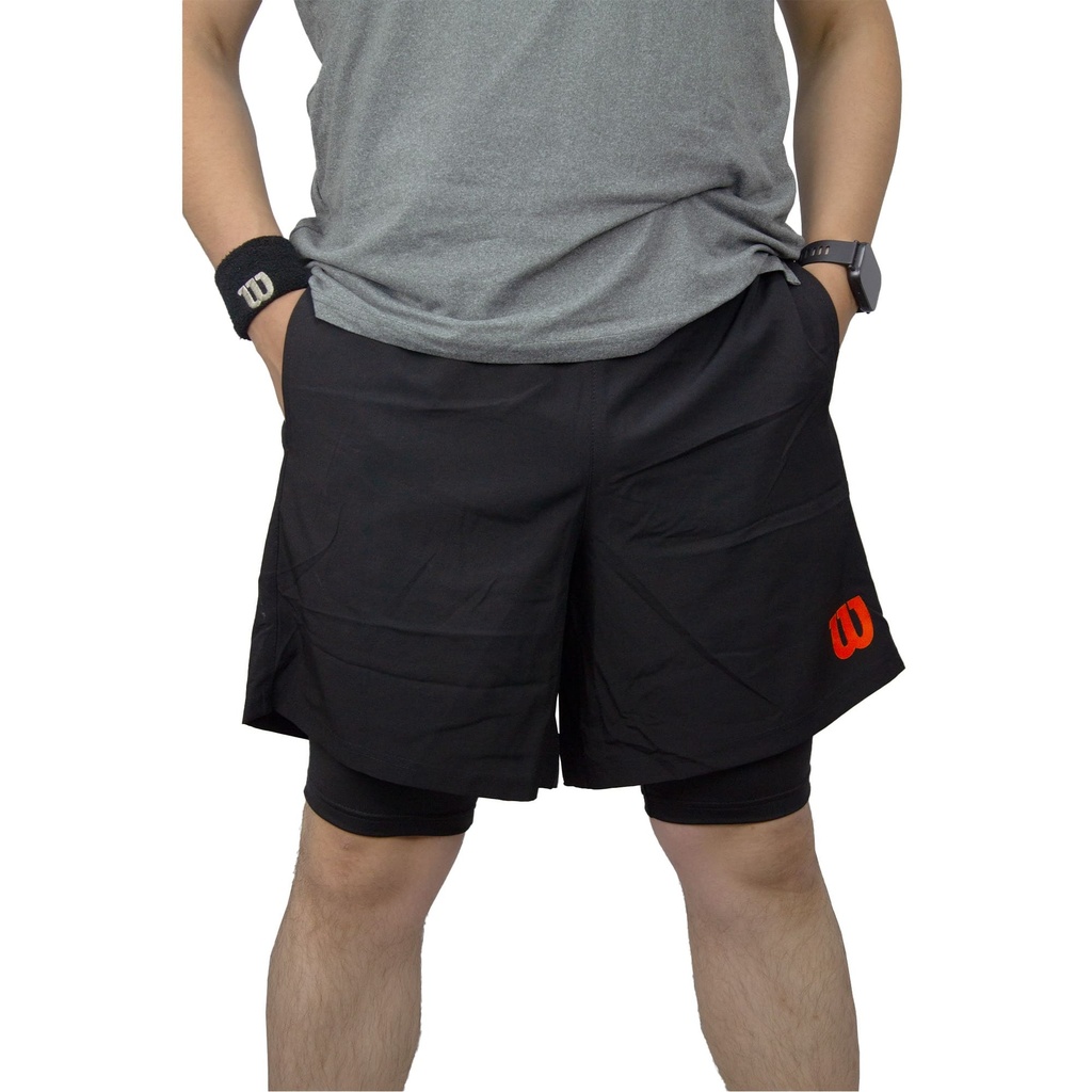 [19105] Short 2 en 1 Wilson Flex 19102  (NEGRO, L)