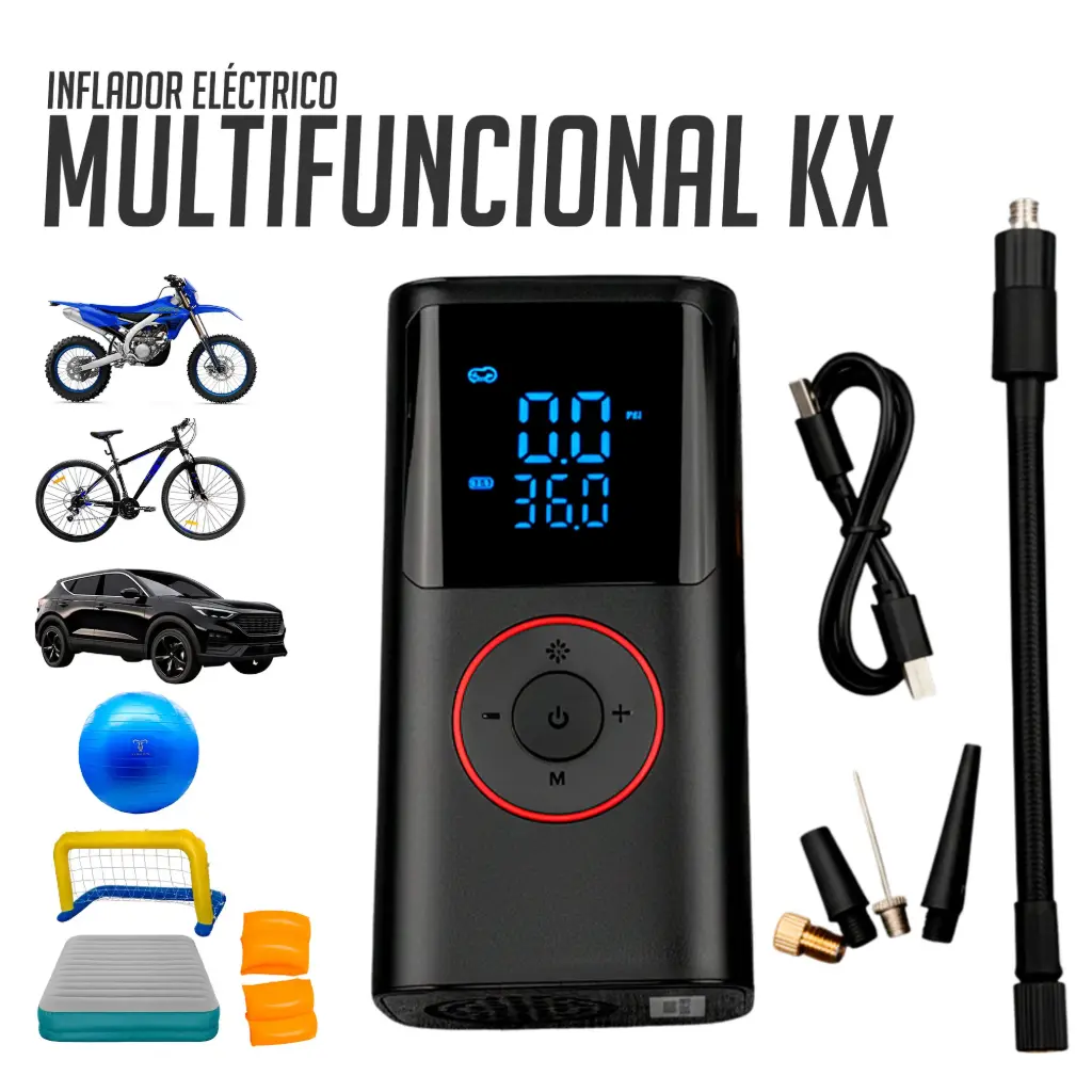 [51073] KX Multifunctional Portable Electric Inflator 