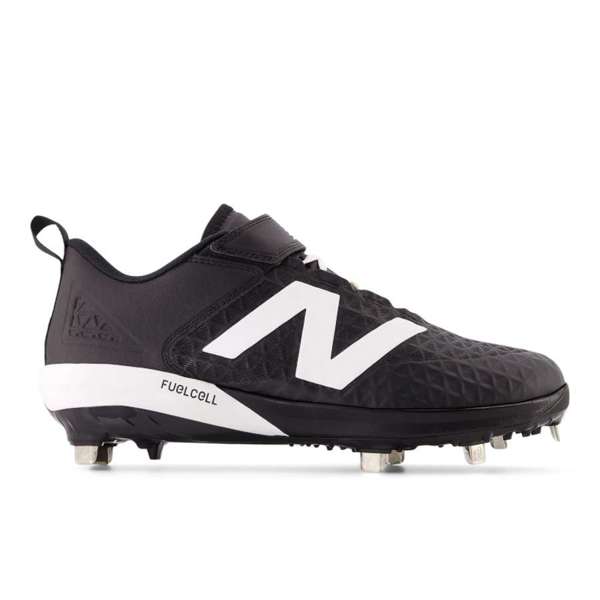 [L4040BK8-D-10.5] Tacos de Béisbol New Balance 4040 Metal v8 (NEGRO/BLANCO, 10.5)