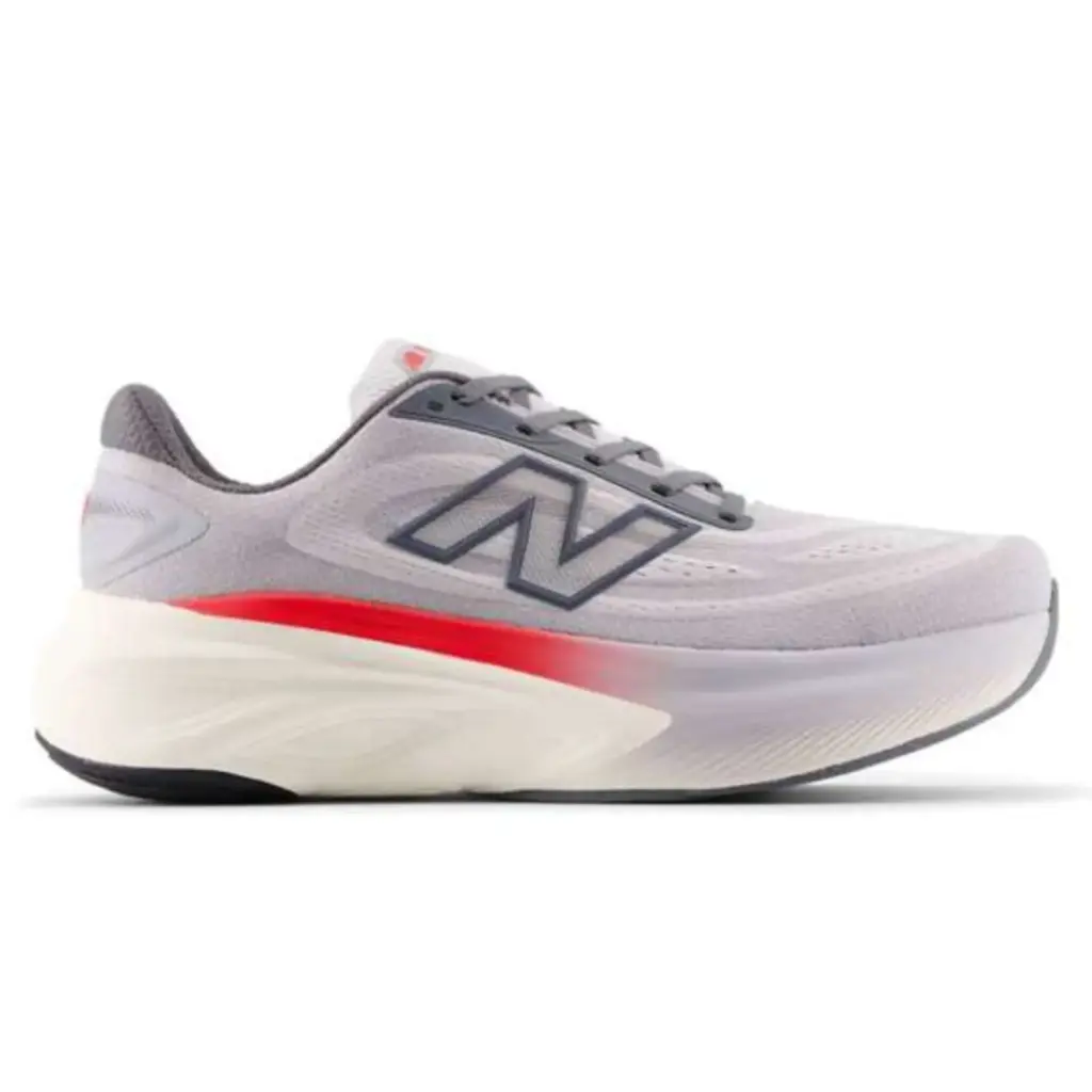 [MMORLC6-D-10.5] Zapato Running New Balance More v6 (GRIS/ROJO, 10.5)