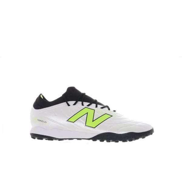 [ST3TSP5-D-10.5] Tacos de Fútbol New Balance Tekela Team Low Laced TF v5 (BLANCO/NEGRO, 10.5)