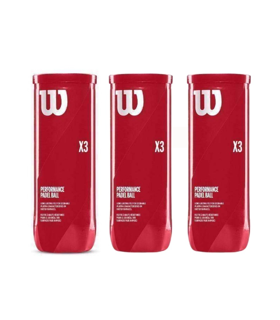 [COMBOWR8900801001X3T] Combo de Pelotas de Padel Wilson Tarro 3P X 3T
