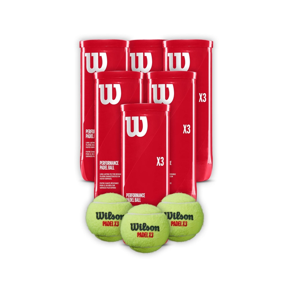 [COMBOWR8900801001X6T] Combo de Pelotas de Padel Wilson Tarro 3P X 6T