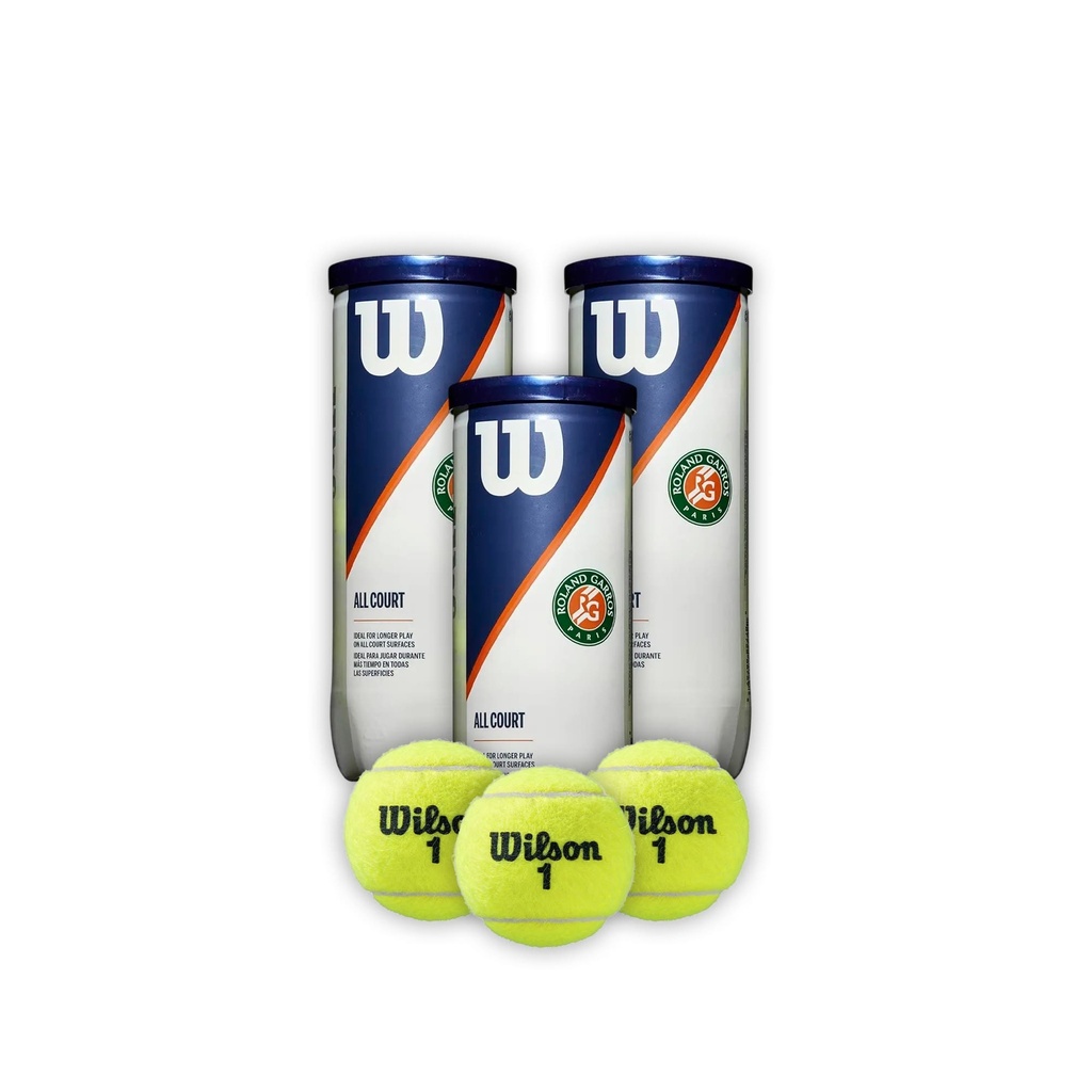 [COMBOWR8204601001X3T] Combo Pelotas de Tenis Wilson Roland Garros 3P X 3T