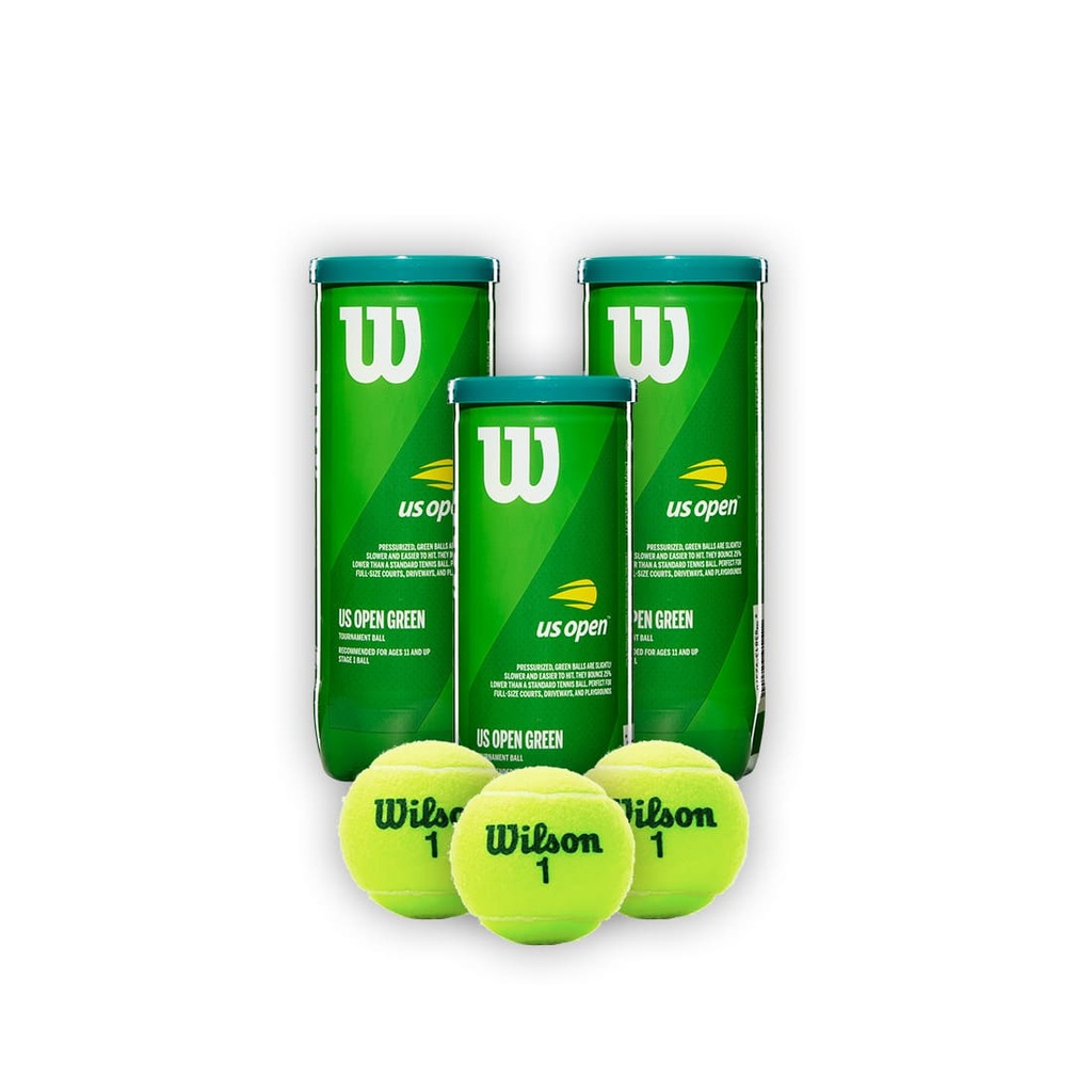 [COMBOWRT137500X3T] Combo Pelotas de Tenis Transicion Wilson Punto Verde 3P X 3T