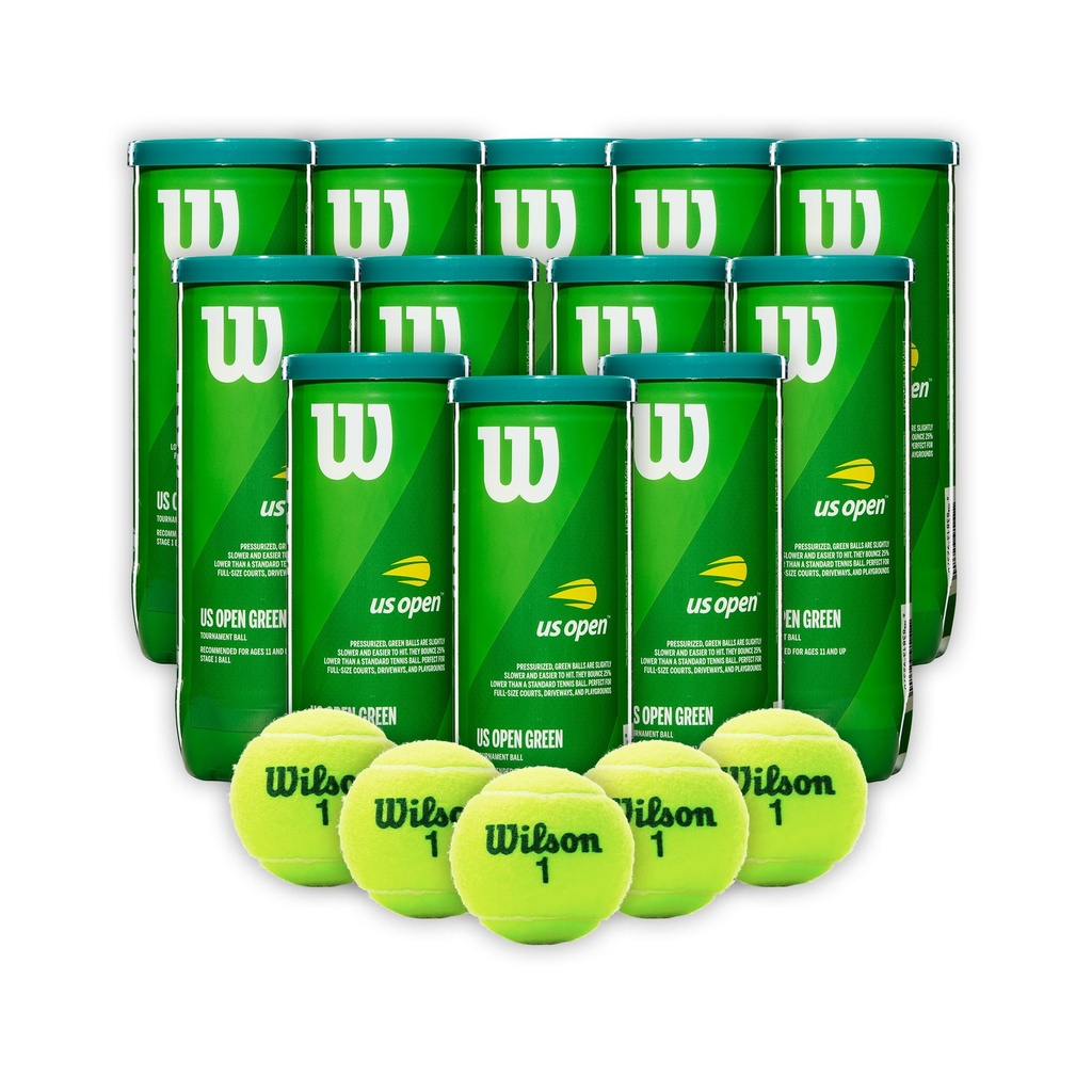 [COMBOWRT137500X12T] Combo Pelotas de Tenis Transicion Wilson Punto Verde 3P X 12T