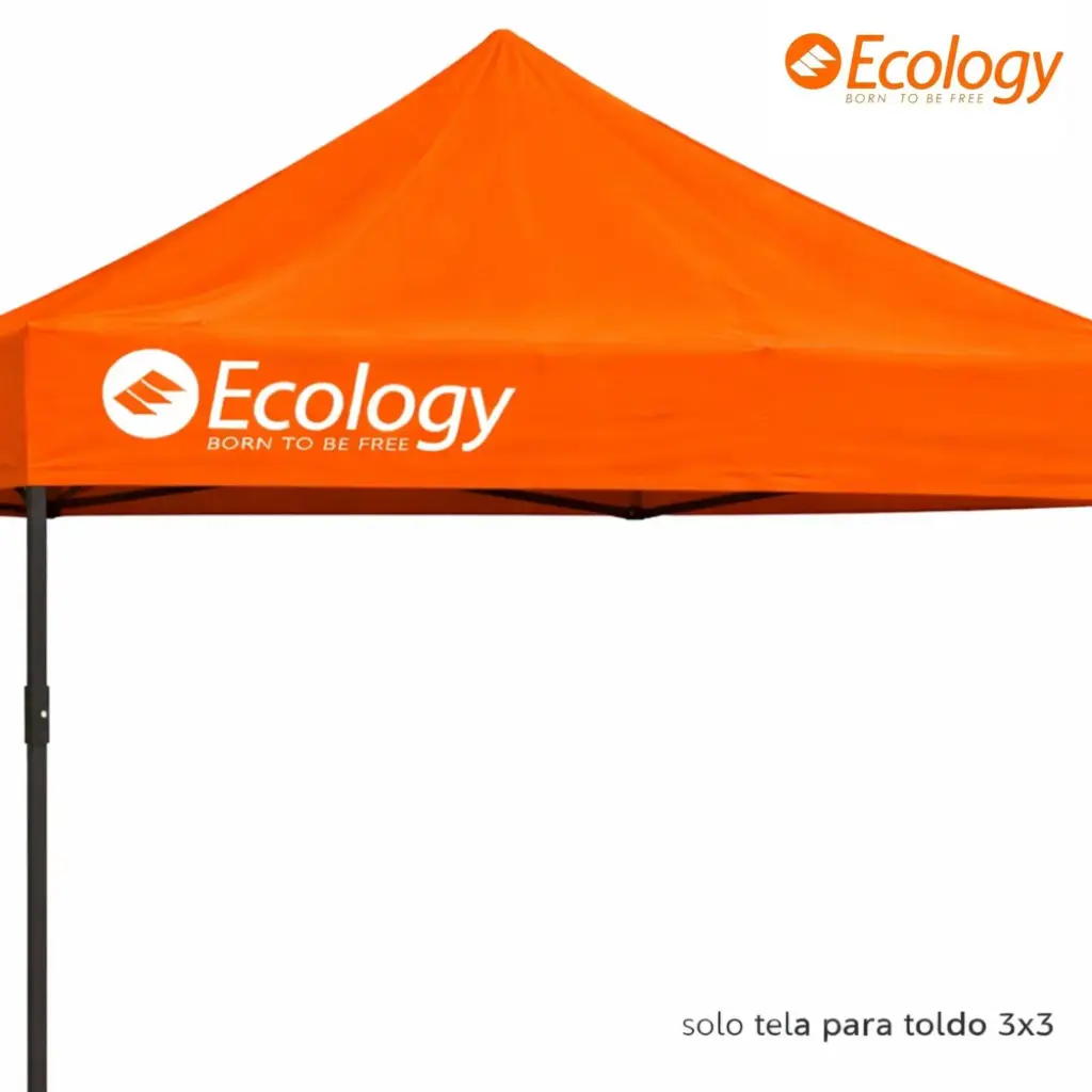 [12077-NA] Tela Premium para Toldo Retráctil 3x3 Tipo Acordeón Ecology Sunshine (NARANJA)