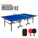 Indoor Ping Pong Table KX 15mm with Accessories (Blue)