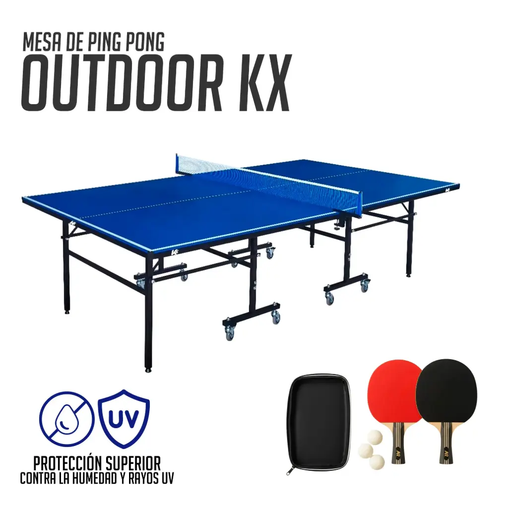 [51087] Outdoor Ping Pong Table KX 15mm with Accessories