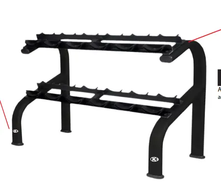  Hexagonal Dumbbell Rack 2-Tier K6 (Kit)