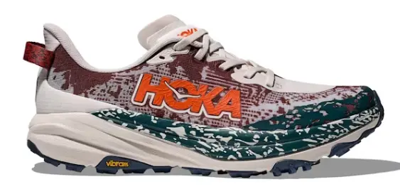 [1147791-PTYB-10.5] Zapato Running Unisex Hoka M SpeedGoat 6 (GRIS/ROJO, 10.5)
