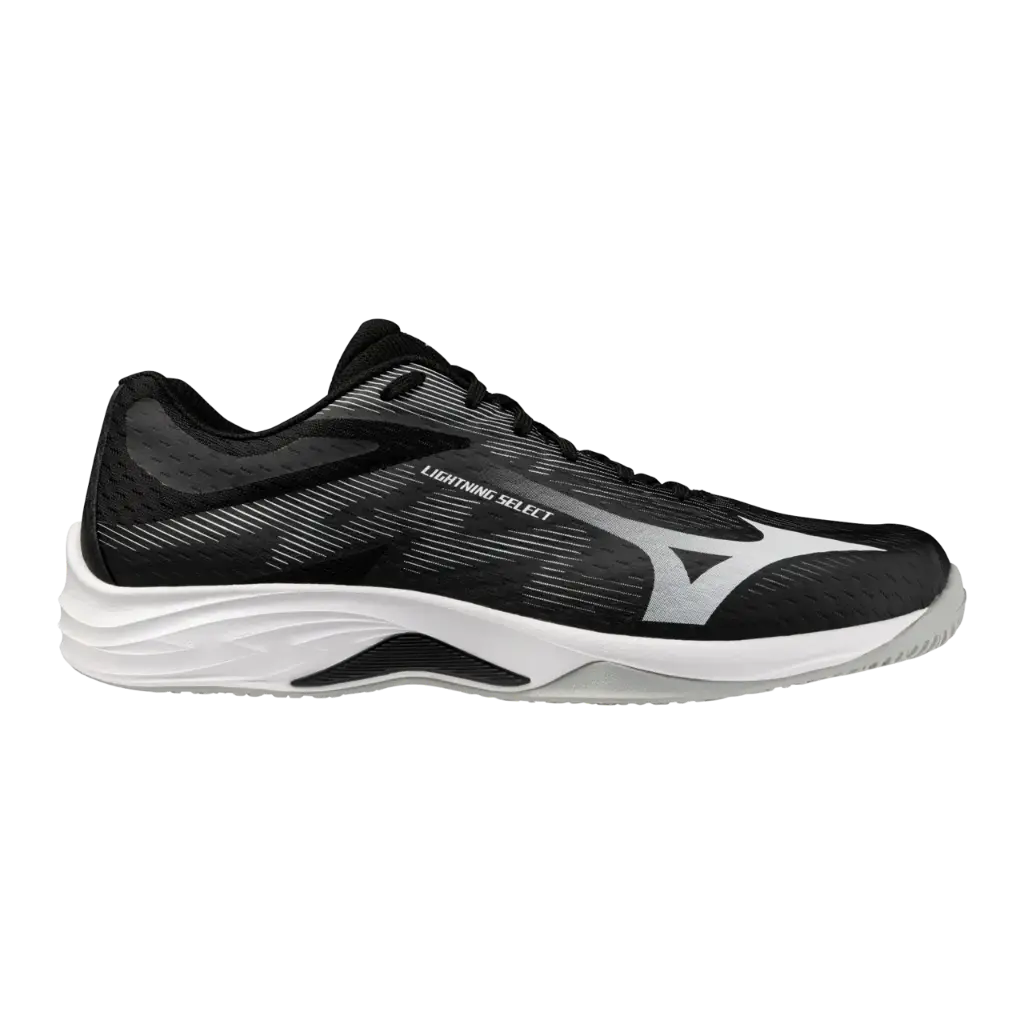 [V1GA267053-10.5] Zapato Voleibol Mizuno Lightning Select (10.5, NEGRO/BLANCO)