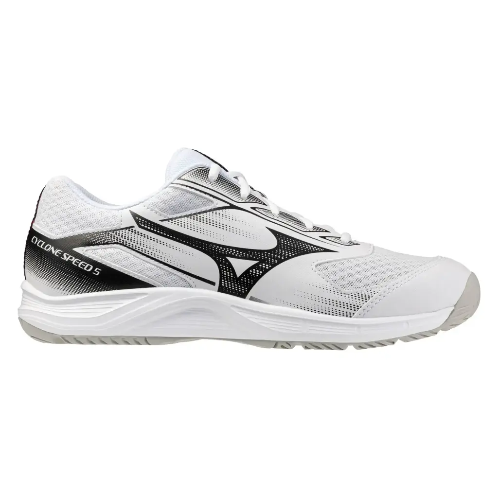 [V1GA258059-10.5] Zapato Indoor Voleibol Mizuno Cyclone Speed 5 (BLANCO/NEGRO, 10.5)