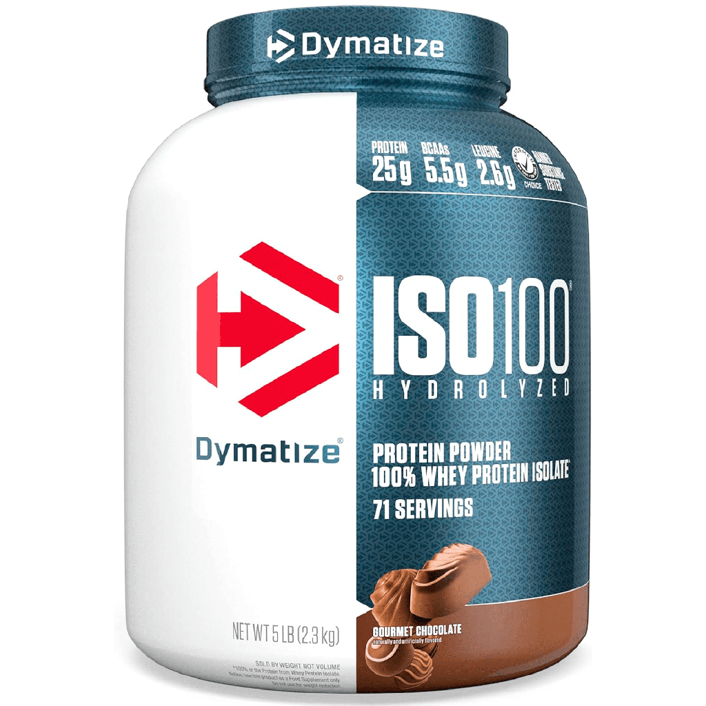 Proteína ISO 100 Hidrolizado Dymatize Gourmet 5lbs 77 Servicios Vainilla Obsequio