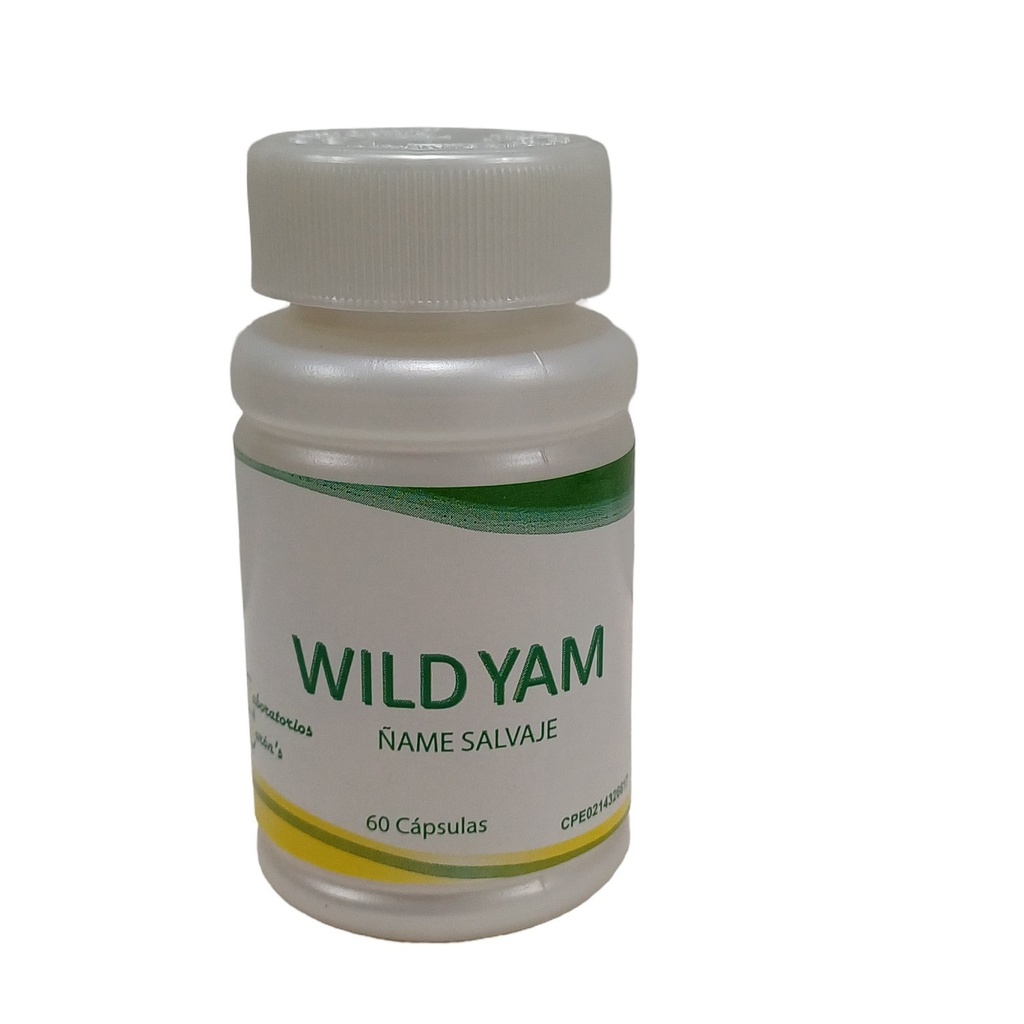 Wild Yam Ñame Salvaje Laboratorios Baron's 300mg 60 Cápsulas
