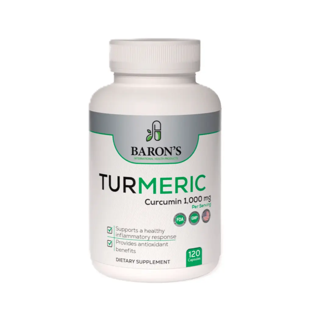 [036-LB-BIHP] Turmeric Cúrcuma Baron's 1000mg 120 Cápsulas 