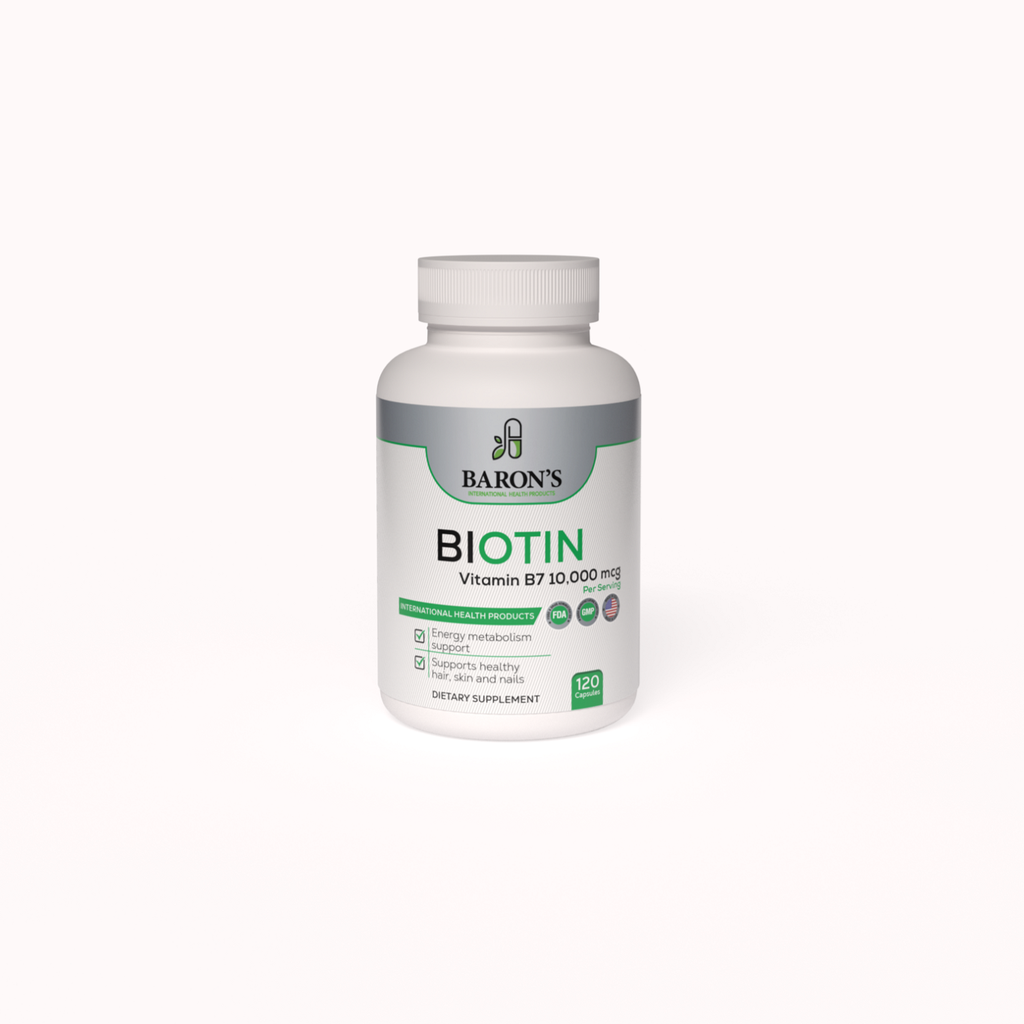 Biotina 10000 Mcg 120 Capsulas Máxima Potencia - Baron's