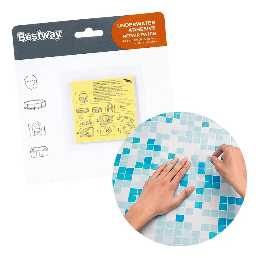 [62091] Parche Adhesivo de Reparación Subacuático Bestway 2,5" x 2,5/6,5cm x 6,5cm