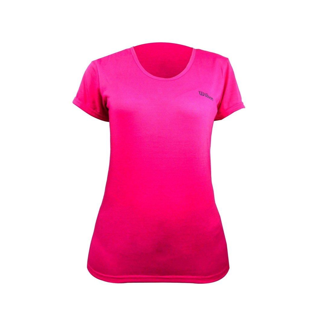 Camiseta Wilson Polyspun Cuello Redondo Estampado Grande Dama 73186 Rosa
