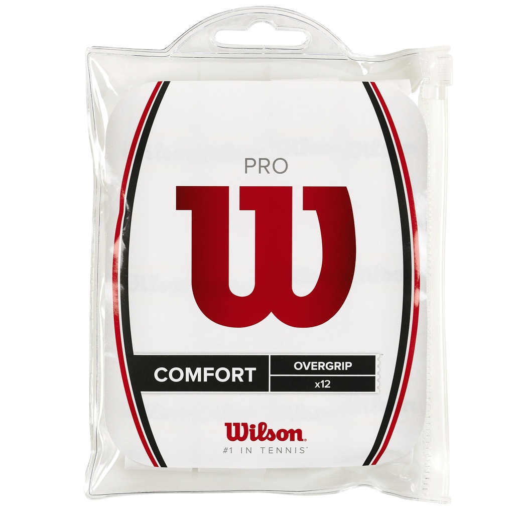 Pro Overgrip Wilson p/Raqueta Tenis 12Pk (BLANCO) (Z4016)
