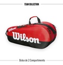 Bolso de Tenis Wilson Team Collection B/R 2C X6 (Z8579-9)