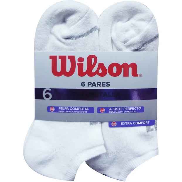 Medias cortas de Fibras Sintéticas Wilson No Show Mujer Jaspeada P6 Unitalla