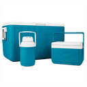Combo Cava Coleman Cava 50lt / 54Qt - Cava 4lt/ 5Qt - Termo 1/3 Gal Azul