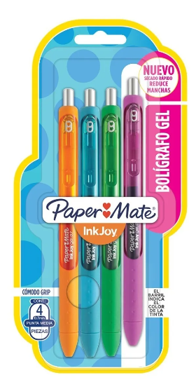Bolígrafo Paper Mate Inkjoy Gel Surtido Tx4