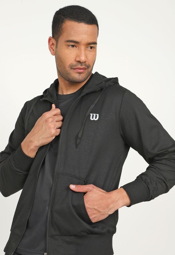 Buzo Con Capota Wilson French Terry Caballero Negro