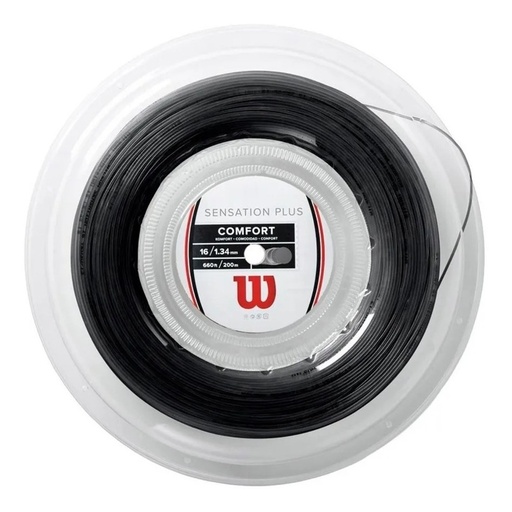 [WR830030116-SET] Set Cuerda Sensation Plus 16 Wilson Negro 200m (11m)
