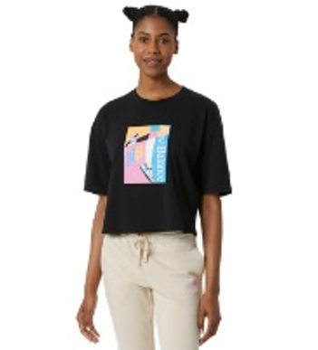 [WT21510-BK-Bult] Camisa de mujer New Balance Essentials Celebrate Negro (bulto x 8 und)