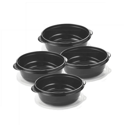 [2077537] Set de 4 Recipientes con tapa (5,0C) Negro Rubbermaid