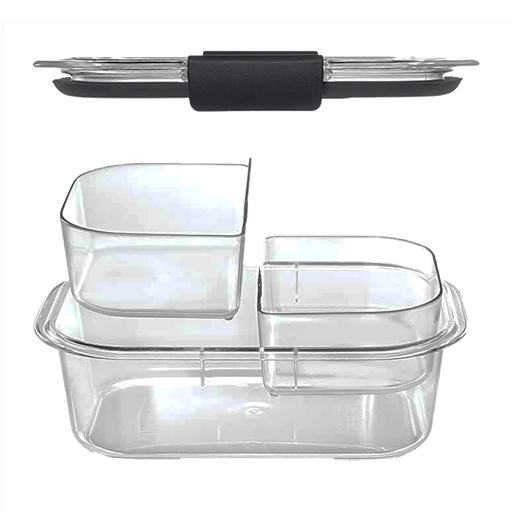 [2024855] Contenedor para snacks de profundidad media con Cierre Hermético transparente Brilliance Rubbermaid