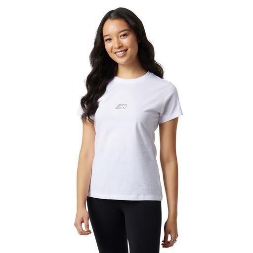 Camiseta de Mujer New Balance Essentials Blanco