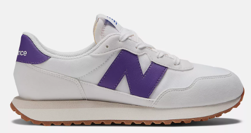 [PS237RH-M-Bult] Zapato Infantil New Balance 237 Wide Blanco/Morado (Bulto x 12 pares)
