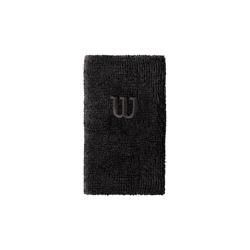 [WRA733528] Muñequeras Extra Ancha Wilson Negro  (1 par)