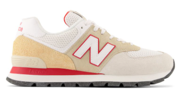 [ML574D2L-D-B] Zapato Lifestyle New Balance 574 Beige/Rojo (12 pares)