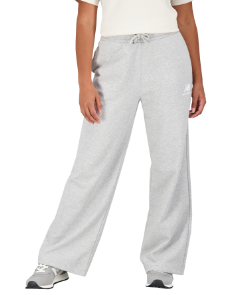 [WP31516-AG-B] Pantalón Ancho Mujer New Balance Essentials Stacked Logo French Terry Gris (8 unidades)