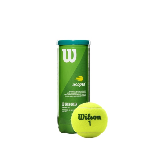 [WRT137500] Pelotas de Tenis Transicion Wilson US Open Punto Verde x3
