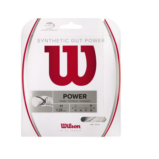 [WRZ945400] Set Cuerda para Raqueta Wilson Synthetic Gut Power 17 (BLANCO) (Z9454)
