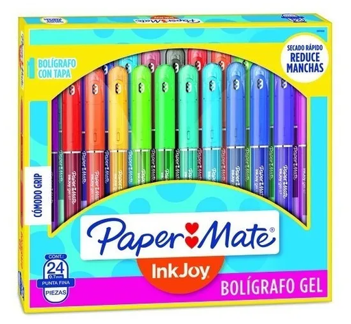 [N2023636] Bolígrafos Paper Mate Inkjoy Gel 400 St Surtido Cx24